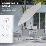 8-Piece Metal Garden Furniture Set with Parasol