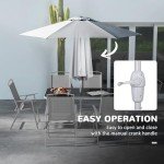 8-Piece Metal Garden Furniture Set with Parasol