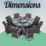 Arizona 8-Seater Grey Rattan Dining Set