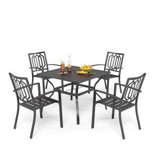 PHIVILLA Outdoor Bistro Table and Chairs Set