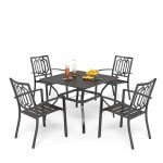 PHIVILLA Outdoor Bistro Table and Chairs Set