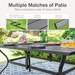 PHIVILLA 6-Piece Metal Garden Table and Chairs Set