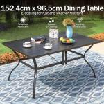 PHIVILLA 6-Piece Metal Garden Table and Chairs Set