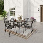 PHIVILLA Outdoor Bistro Table and Chairs Set