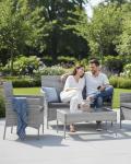 4-Piece Outdoor Rattan Furniture Set - Gray