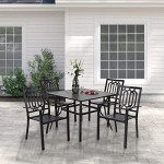PHIVILLA Outdoor Bistro Table and Chairs Set
