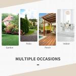 3-Piece Rattan Bistro Set with Cushions