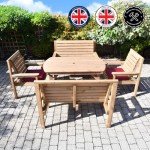 Staffordshire Wooden Garden Set with Two Benches