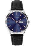 Sekonda Blue Rose-Gold Dial Leather Watch 1701