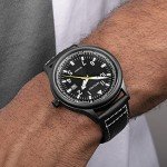 SEKONDA Men's Black Leather Quartz Watch 3882.27