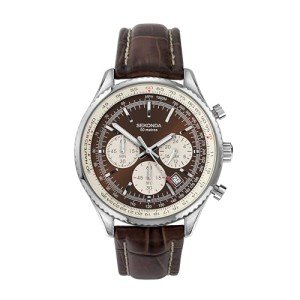 Sekonda Men's Chronograph Quartz Watch with Leather Strap