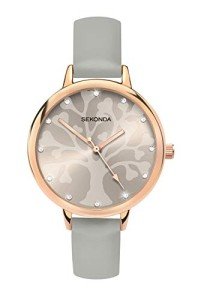 Sekonda Women’s Rose Gold Quartz Watch with Grey Strap