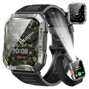 Military Smartwatch for Men with Long Battery Life