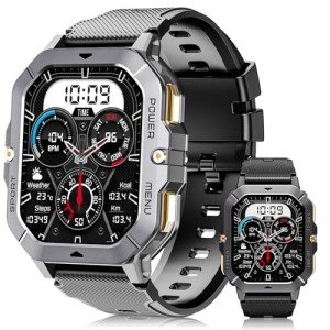 OUKITEL Men's Smart Watch with HD Screen & Fitness Tracker
