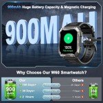 Military Smartwatch for Men with Long Battery Life