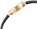 Timex Women's Gold Watch with Black Leather Strap