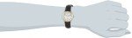 Timex Women's Gold Watch with Black Leather Strap