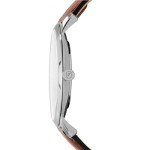 Fossil Men's Minimalist Quartz Watch, Silver & Leather