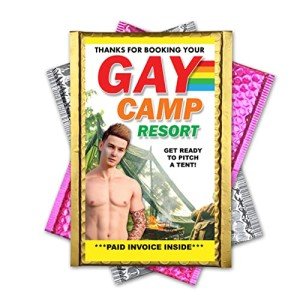 Funny Doggie Gay Camp Resort Prank Mail Gag
