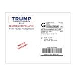 Donald Trump 2024 Prank Donation Confirmation Sticker