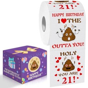 Funny 21st Birthday Prank Toilet Paper Gift
