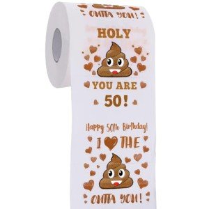 Hilarious 50th Birthday Prank Toilet Paper Gift