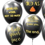Funny Rude Birthday Balloons - 16 Pack