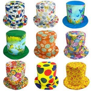 Funny Assorted Top Hats for Parties and Photos