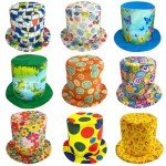 Funny Assorted Top Hats for Parties and Photos