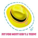 24 Neon Gangster Fedora Party Hats for Fun