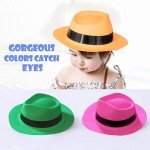 24 Neon Gangster Fedora Party Hats for Fun
