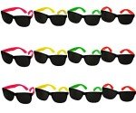 Neon Fedora Hats & Sunglasses Party Pack