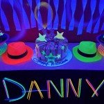 24 Neon Gangster Fedora Party Hats for Fun