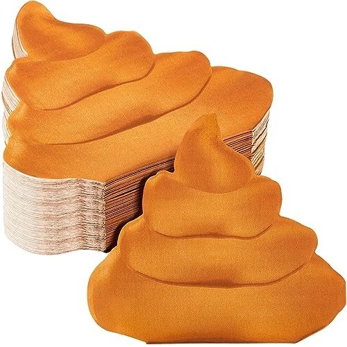 100 Pack Funny Poop Party Napkins - Disposable!