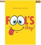 Funny Hipster April Fools Day Garden Flag
