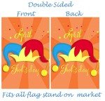 Hipster April Fools Funny Cartoon Garden Flag