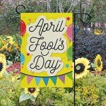 Happy April Fools Clown Garden Flag Banner