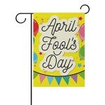 Happy April Fools Clown Garden Flag Banner