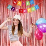 “Red Foil Tinsel Curtains for Fun Parties”