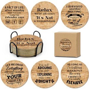Funny Drink Coasters Set for Office Pranks