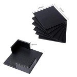 Funny Leather Coasters - 6 Pack for Drinks