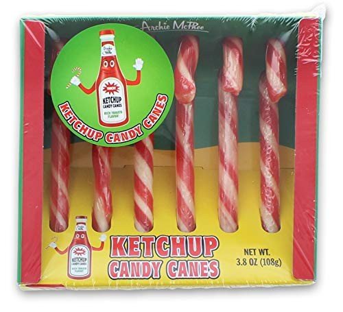 Funny Ketchup Candy Cane Gift Box