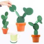 Cactus Drink Coaster Set with Flowerpot Holder