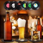 Funny Vinyl Record Drink Coasters - Set of 6