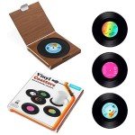 Retro Vinyl Record Drink Coaster Set of 6