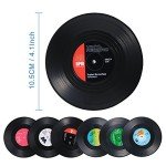 Funny Vinyl Record Drink Coasters - Set of 6