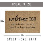 Funny "Depends Who You Are" Welcome Mat