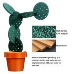 Funny Cactus Coasters Set with Flowerpot Holder