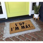 Funny Welcome Doormat: S'up I'm Mat!