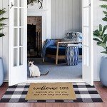 Funny "Depends Who You Are" Welcome Mat